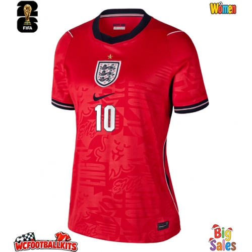 England Jude Bellingham #10 Replica Away Stadium Shirt for Women World Cup 2026 Short Sleeve